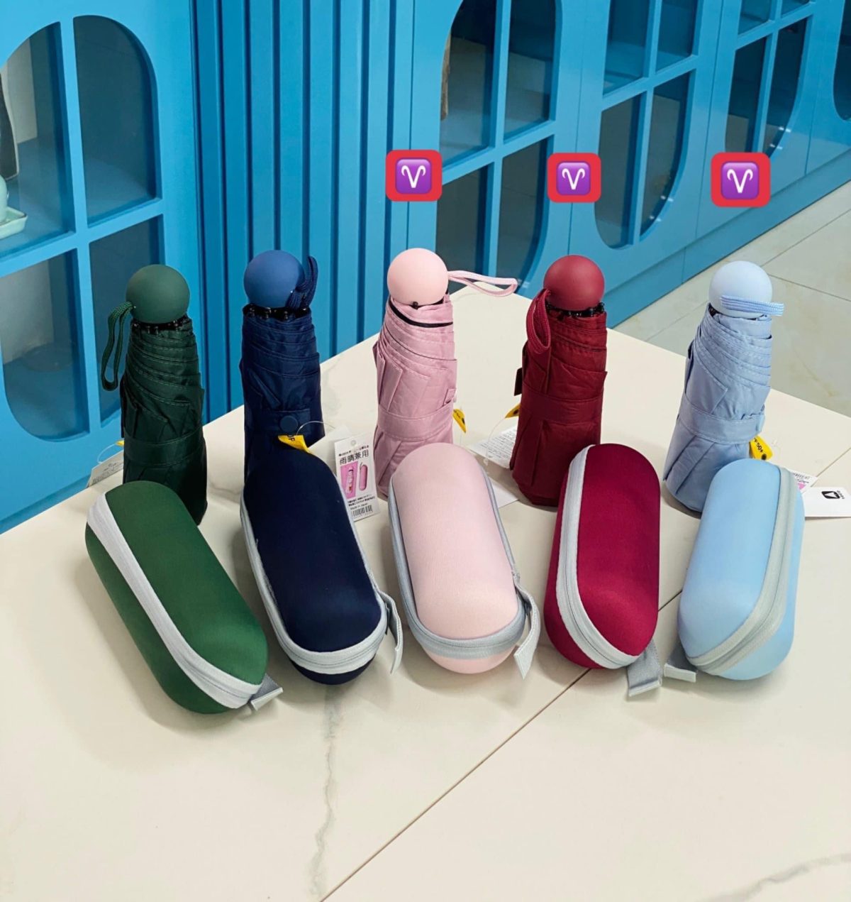 Ô dù mini gấp gọn kèm hộp đựng Tmark (Kiện 60 cái) - Ảnh 2