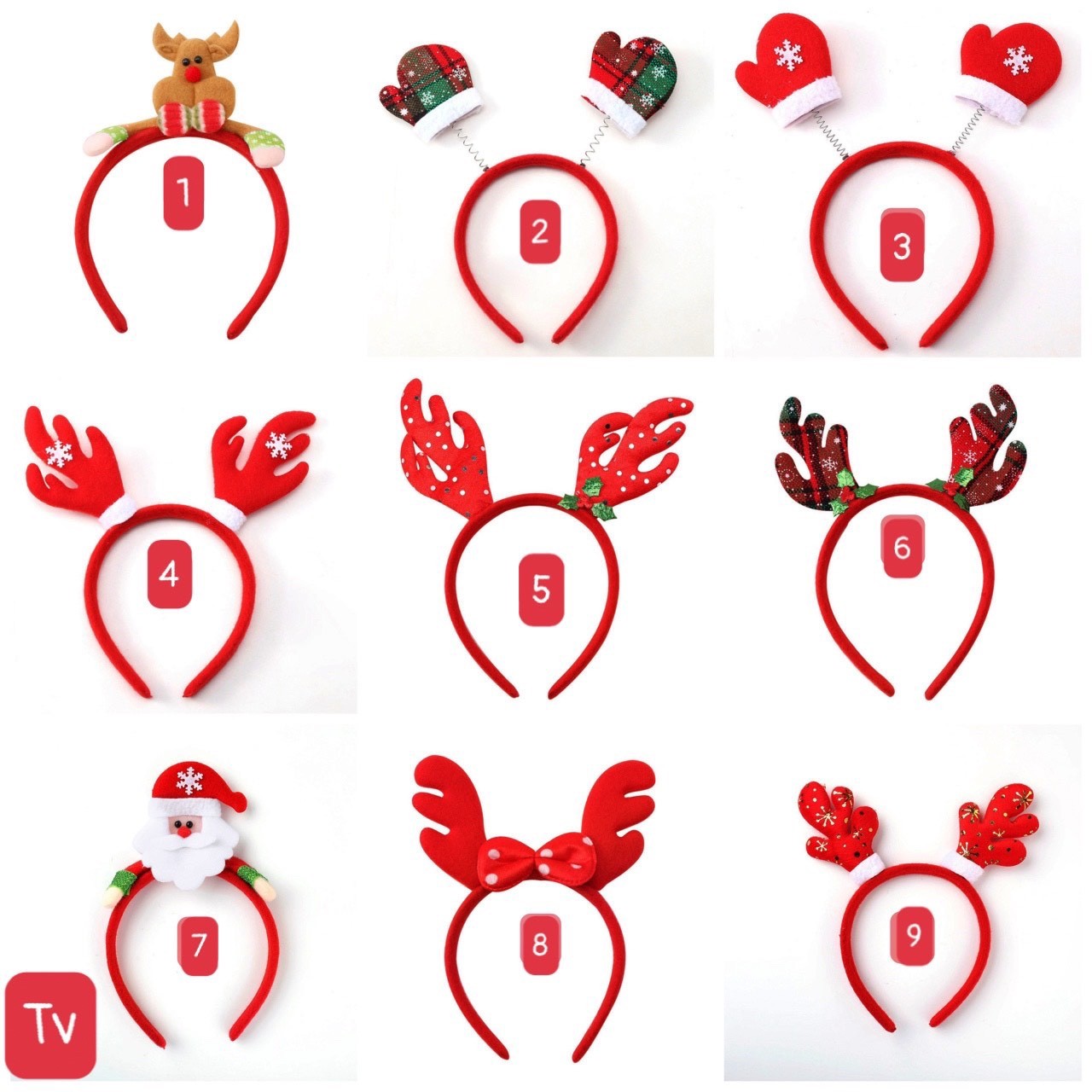 20231031_q0EaGeriPR Băng đô cài tóc họa tiết noel (Kiện 600) - Ảnh 1