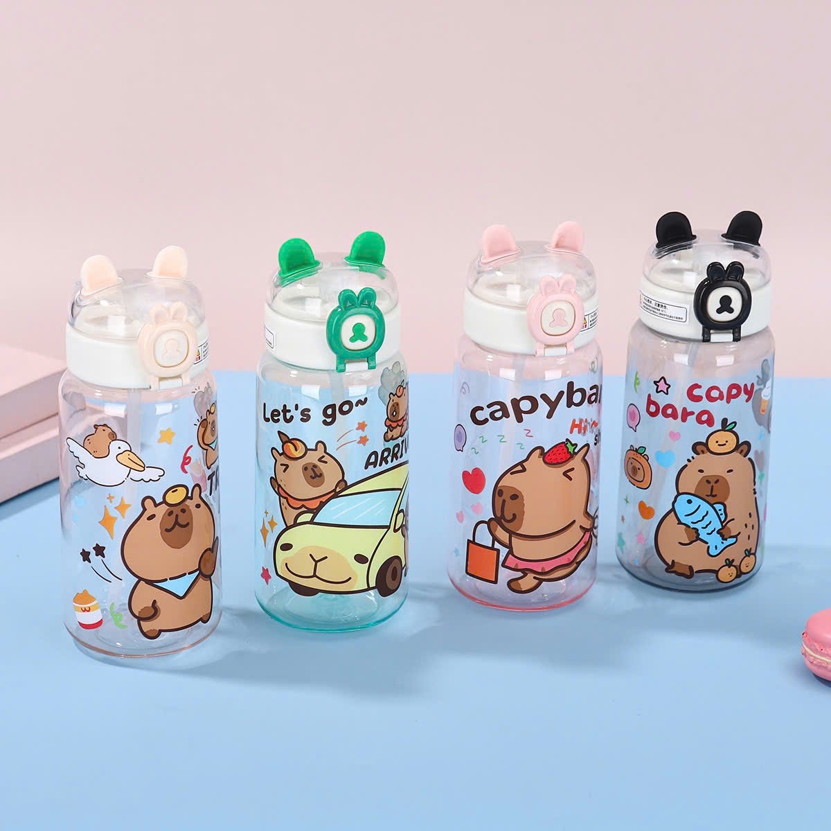 20250322_lIY7gXCYvG Bình nhựa đựng nước trong suốt Capybara 500ml (Kiện 100 cái) - Ảnh 1