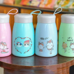Bình thủy tinh họa tiết mèo 350ml (kiện 80 cái)(Hàng nguyên kiện)