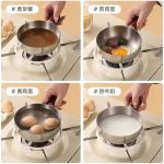 Chảo rán inox cán gỗ 15cm bền đẹp Tmark (Kiện 200 cái)