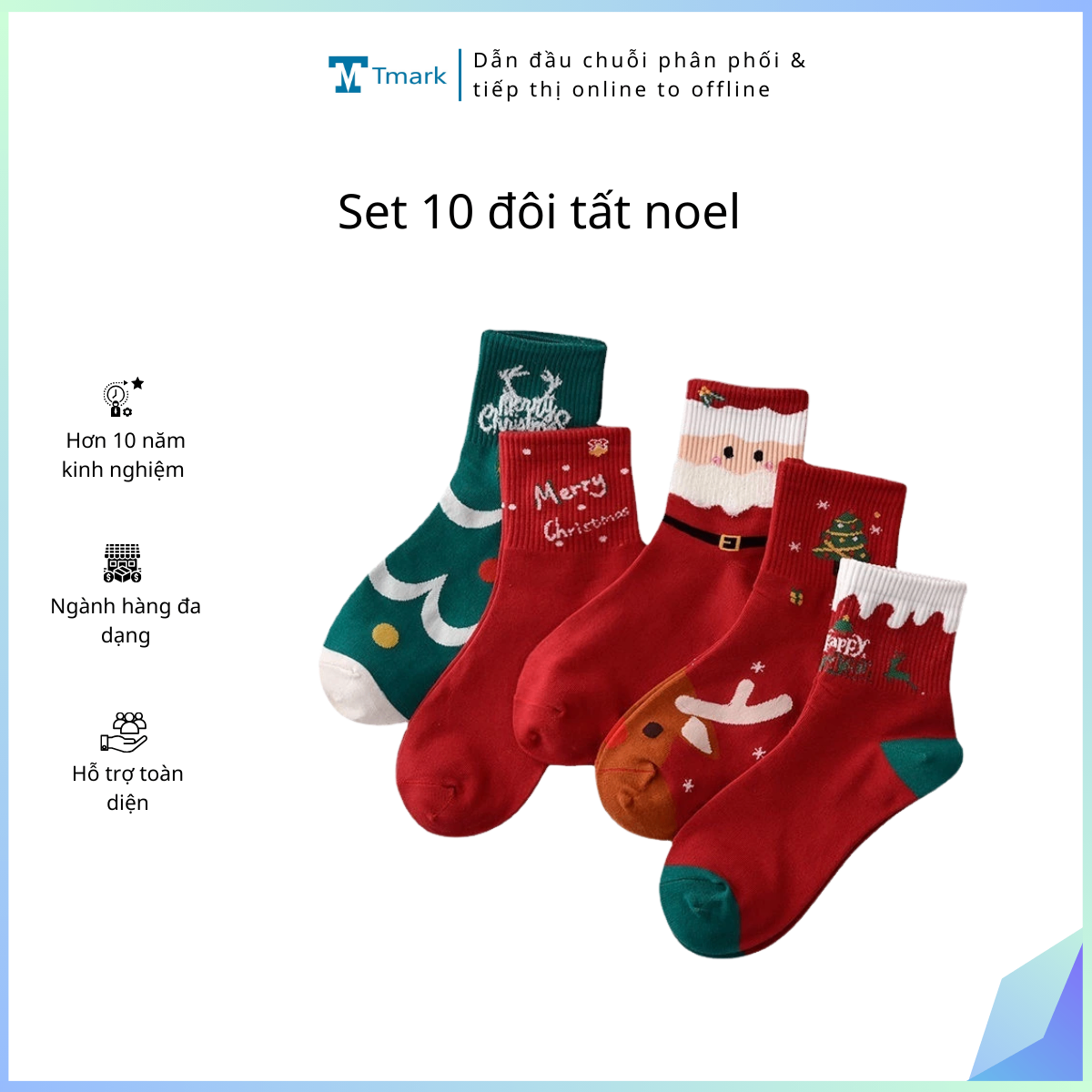 20251129_t9V0nkCj61 Set 10 đôi tất noel (Kiện 200 set) - Ảnh 1