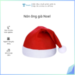 Nón ông già noel trơn có lông dễ thương ( kiện 100 cái )
