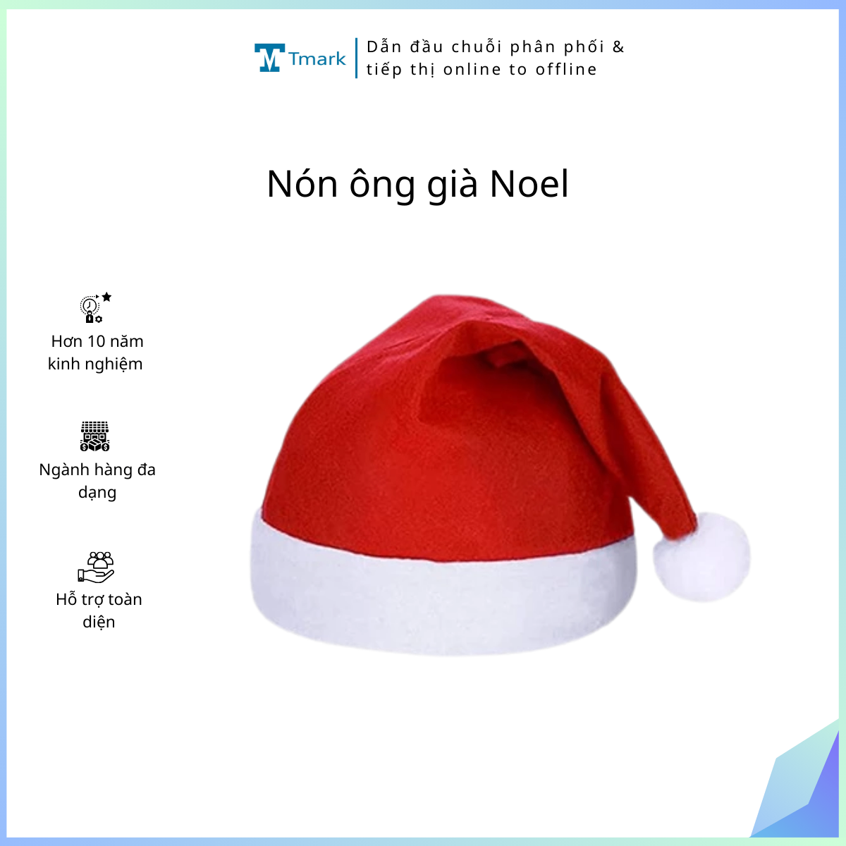 20251201_6ebJ93Bs04 Nón ông già noel trơn có lông dễ thương ( kiện 100 cái ) - Ảnh 1