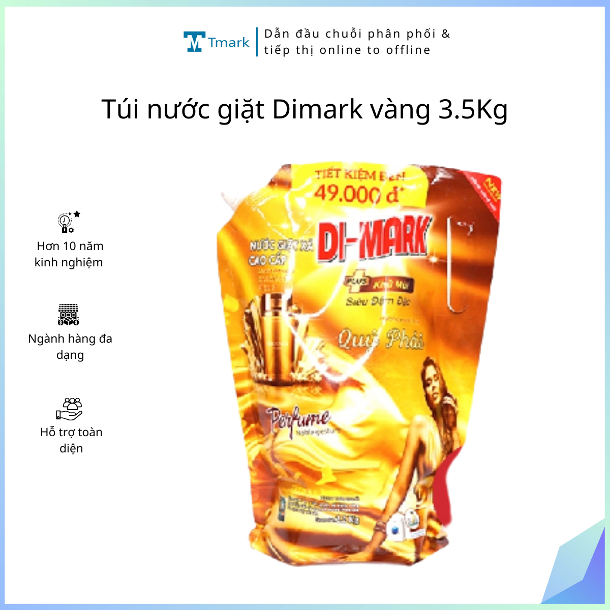 20251211_6245Z4to4S Túi nước giặt Dimark vàng 3.5Kg cao cấp (Kiện 4 túi) - Ảnh 1