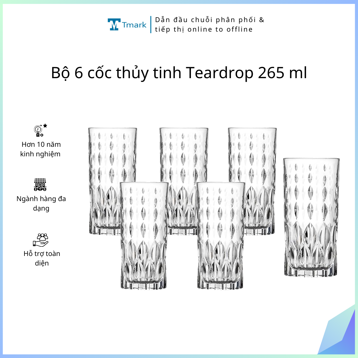 20251213_JPpF598DZX Bộ 6 cốc thủy tinh Teardrop 265 ml - Ảnh 1