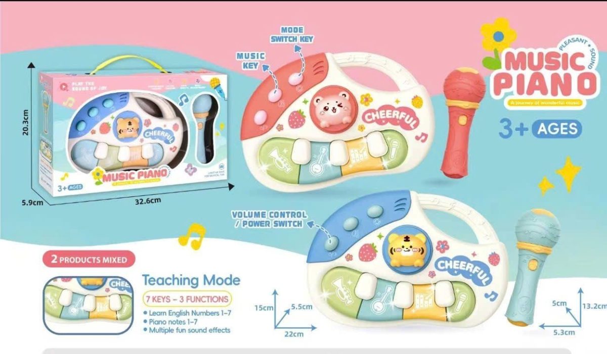 Đồ chơi - Hộp đàn Piano kèm mic ( Kiện 100 cái) - Ảnh 2