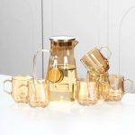 Bộ bình kèm cốc JYSJ-607 vàng ( Kiện 10 bộ) ( đi từ5 kiện)