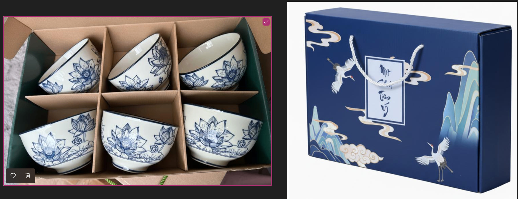 Set 6 chén họa tiết hoa sen văn vở (Kiện 14x3 bộ)(Hàng nguyên kiện) - Ảnh 2
