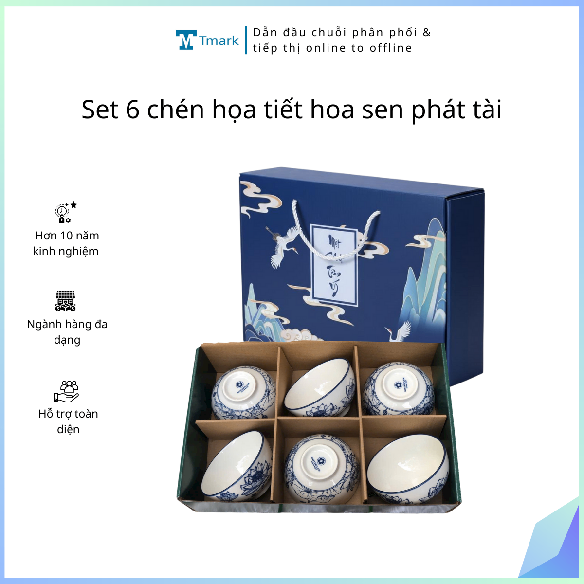 20260110_oSNdV4CGp3 Set 6 chén họa tiết hoa sen văn vở (Kiện 14x3 bộ)(Hàng nguyên kiện) - Ảnh 1