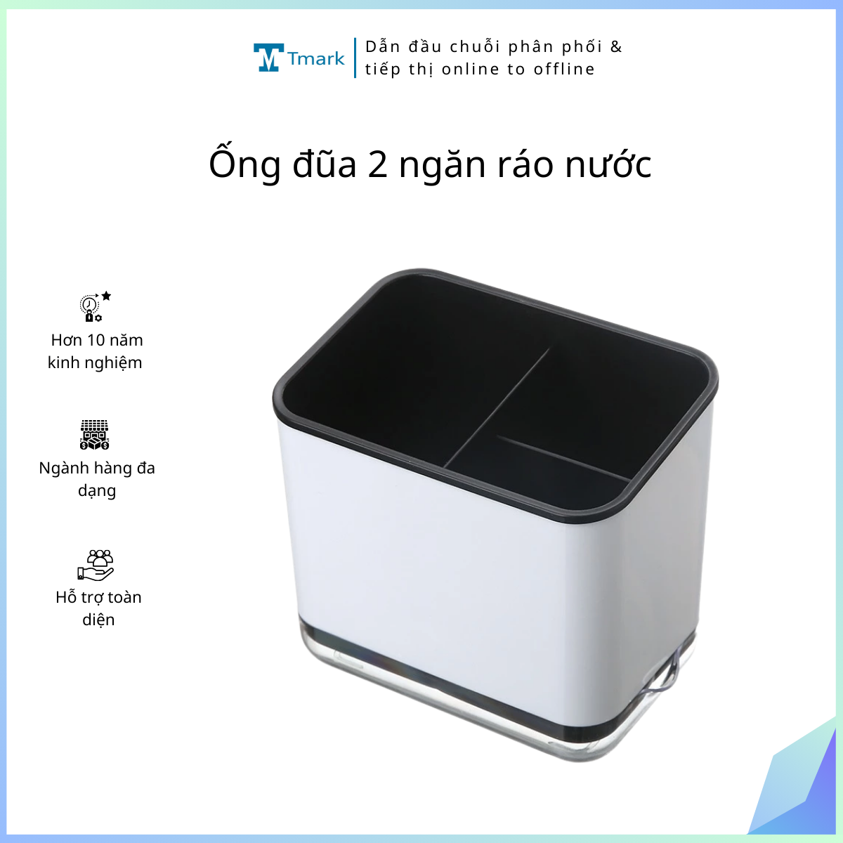 20260115_VSdz4Em13y Ống đũa 2 ngăn ráo nước (Kiện 75 cái) - Ảnh 1