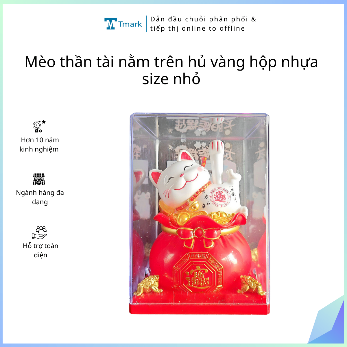 20260115_dn5TCqig2M Mèo thần tài nằm trên hủ vàng hộp nhựa size nhỏ (Kiện 150 con) - Ảnh 1