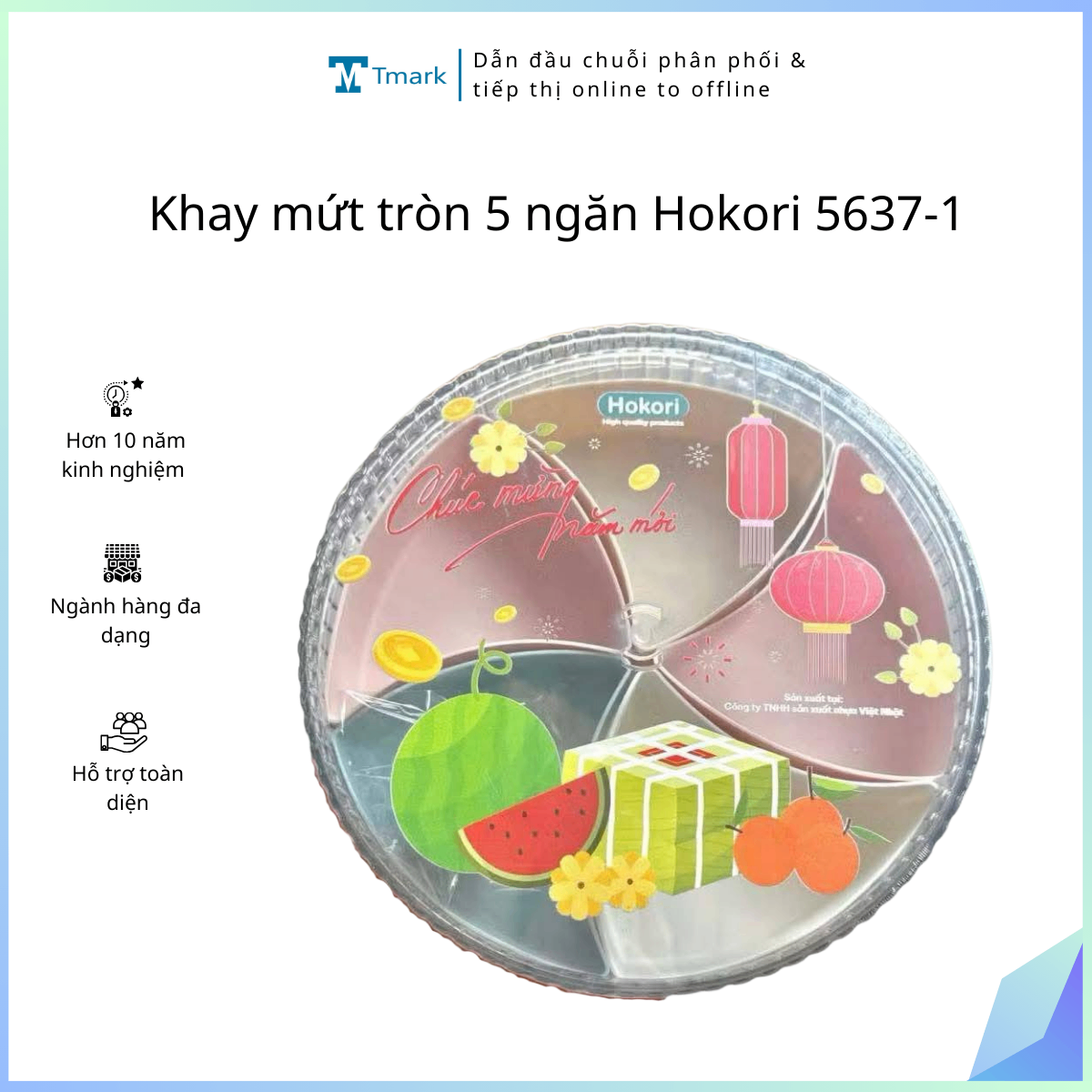 20260115_gGPTGxl94R Khay mứt tròn 5 ngăn Hokori 5637-1 ( Kiện 50 cái) - Ảnh 1