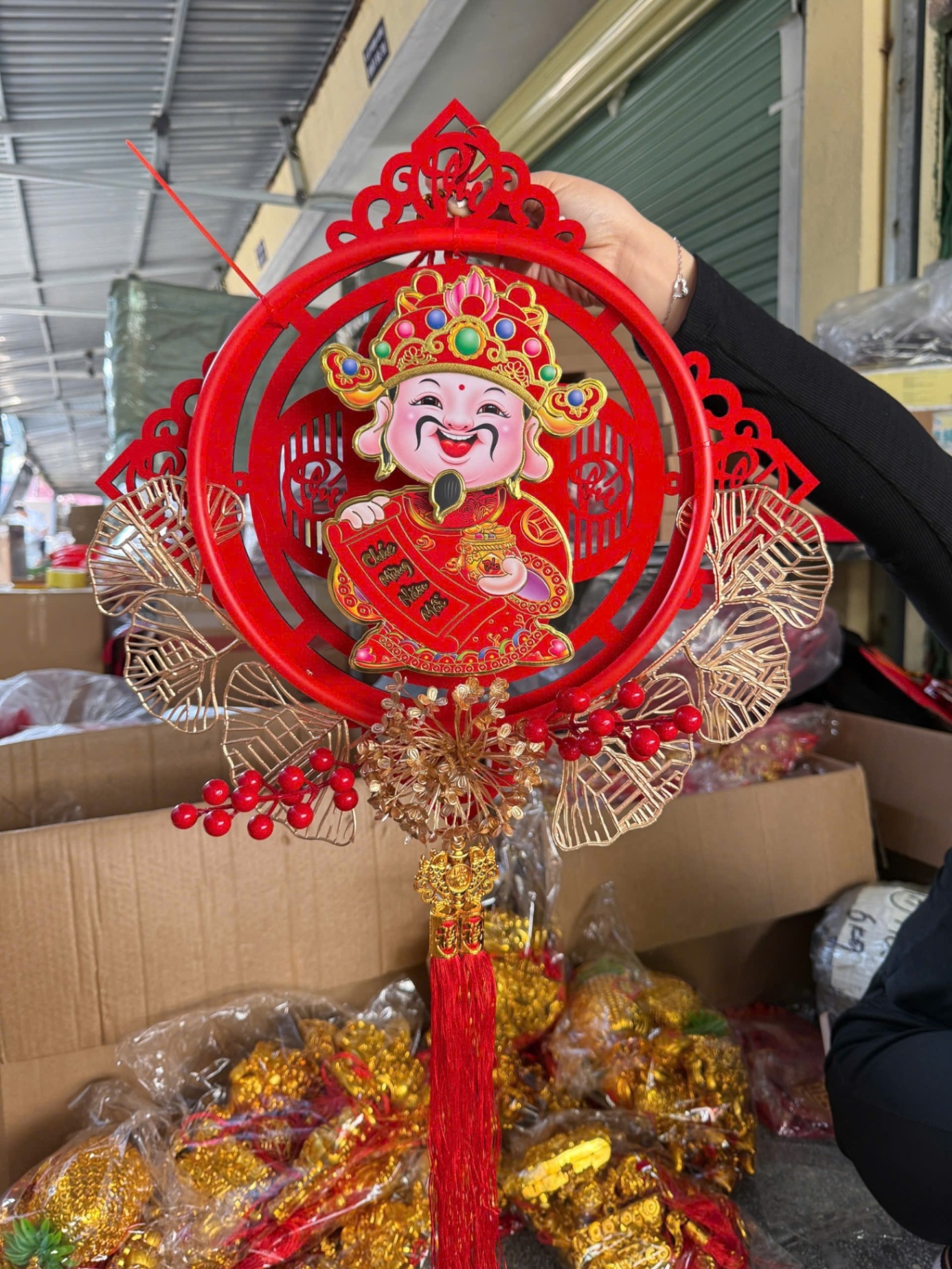 Liễng treo thần tài gật tròn có đèn (Kiện 100 cái) - Ảnh 2