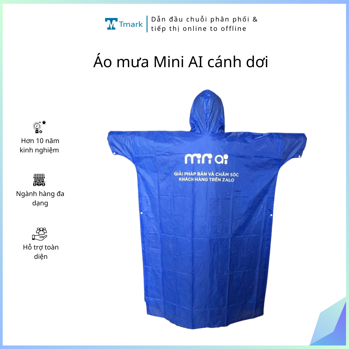 20260129_JT2RJKA3N6 Áo mưa Mini AI cánh dơi Tmark (Kiện 100 cái) - Ảnh 1