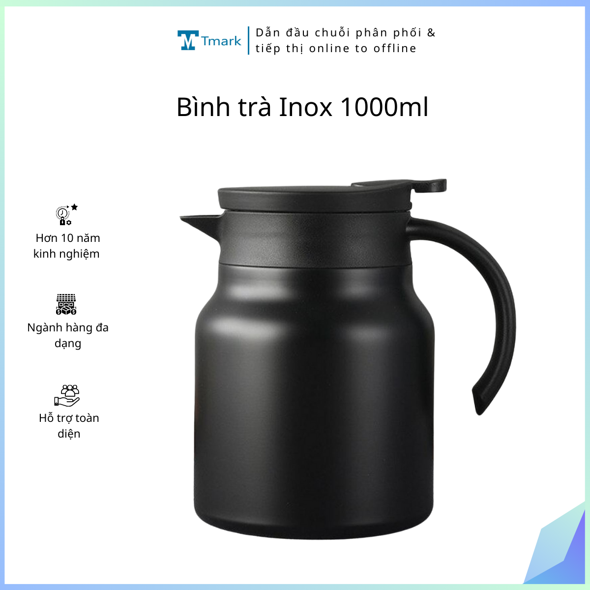 20260129_fZVyHCgBLK Bình trà Inox 1000ml Tmark (Kiện 40 cái) - Ảnh 1