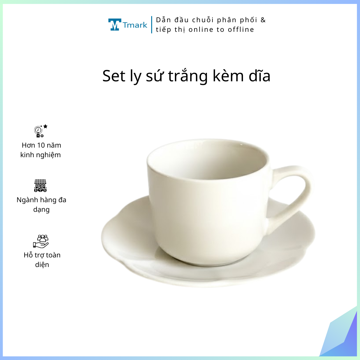 20260202_9auGUOvv03 Set ly sứ trắng kèm dĩa (Kiện 100 set) - Ảnh 1