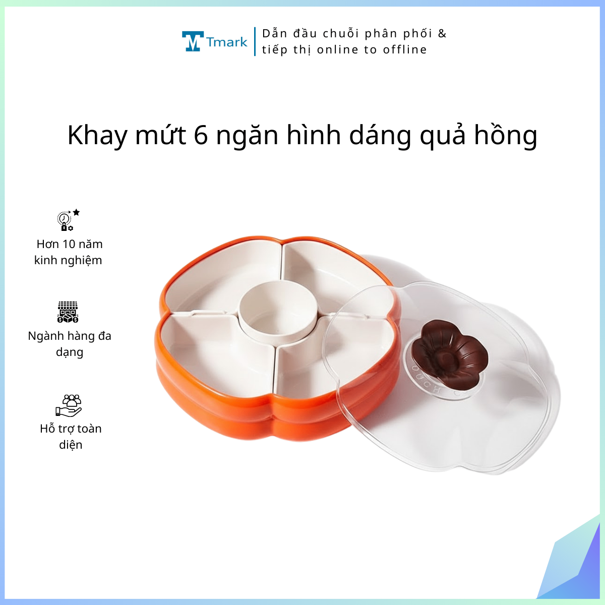 20260202_f28HC9JiW5 Khay mứt 6 ngăn hình dáng quả hồng (Kiện 24 cái) - Ảnh 1