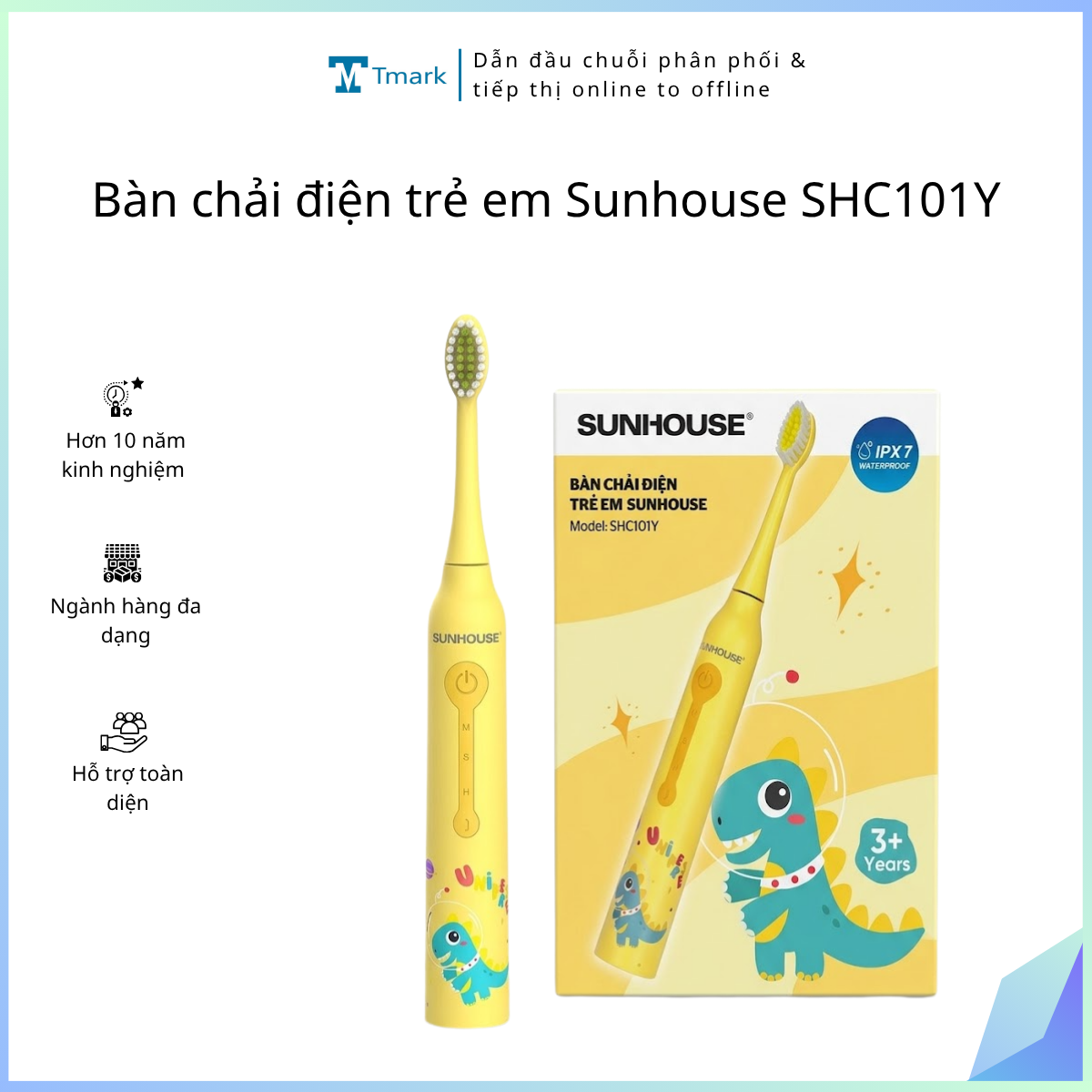 Ban-chai-dien-tre-em-Sunhouse-SHC101Y Bàn chải điện trẻ em Sunhouse SHC101Y - Ảnh 1