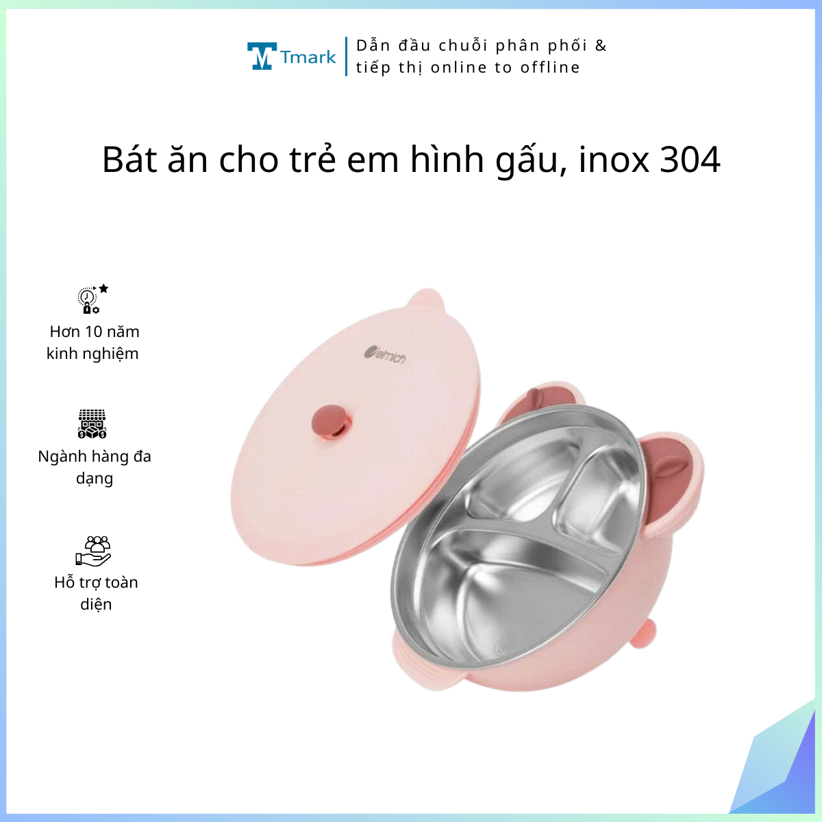 Bat-an-cho-tre-em-hinh-gau-inox-304-Elmich-Babycare-EL-0008GAU-Kien-100c-_BATEELMICH Bát ăn cho trẻ em hình gấu, inox 304 Elmich Babycare EL-0008GAU (Kiện 100c) - Ảnh 1