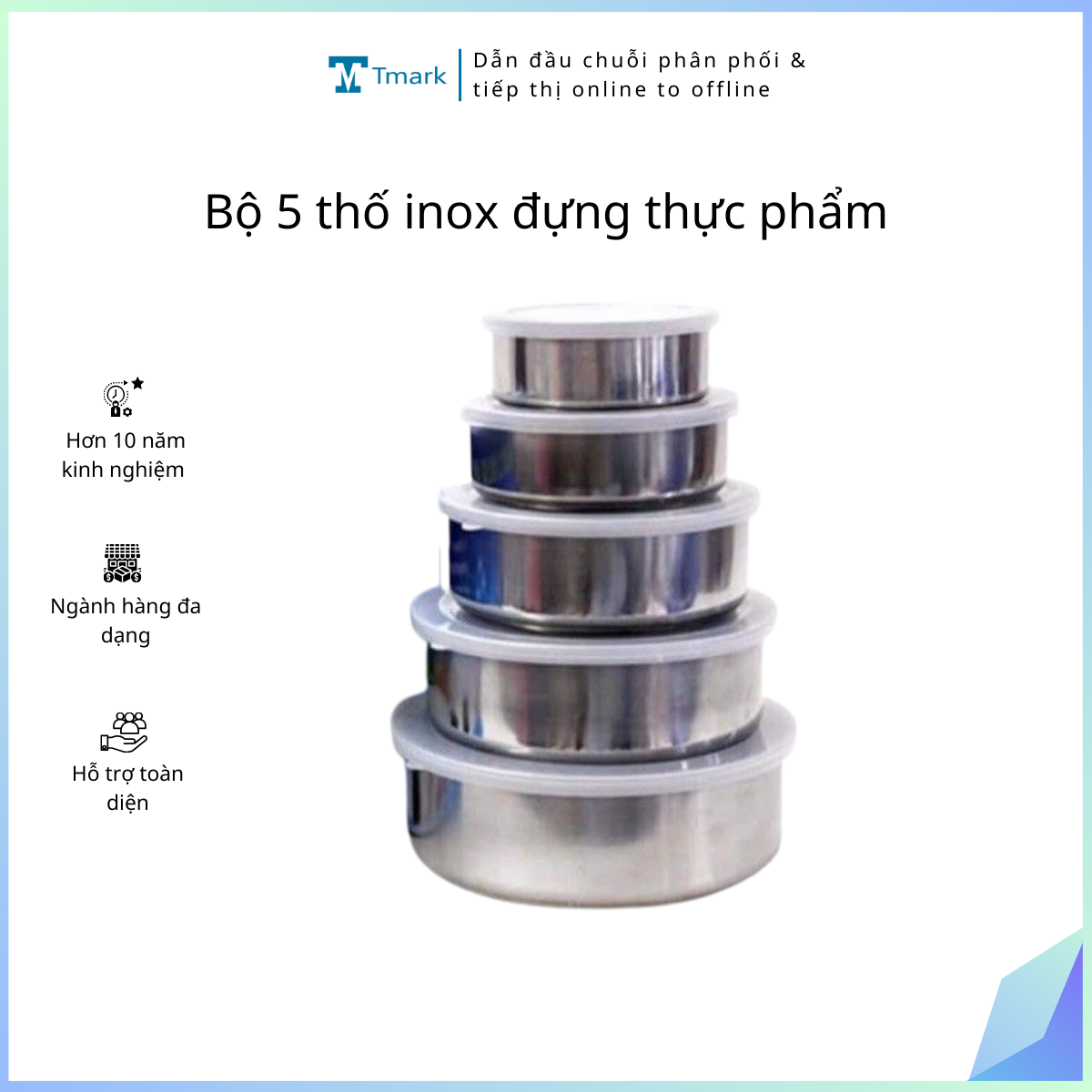 Bo-5-tho-inox-dung-thuc-pham-trong-tu-lanh-Tmark-Kien-60-bo-_BTLI5M Bộ 5 thố inox đựng thực phẩm trong tủ lạnh Tmark (Kiện 90 bộ) - Ảnh 1