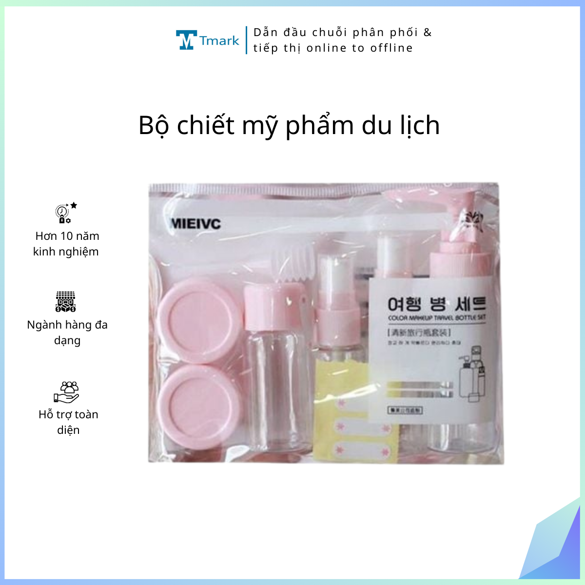 Bo-chiet-my-pham-du-lich-Tmark-Kien-360-cai-Loc-12_SP000529 Bộ chiết mỹ phẩm du lịch Tmark (Kiện 360 cái) - Lốc 12 - Ảnh 1