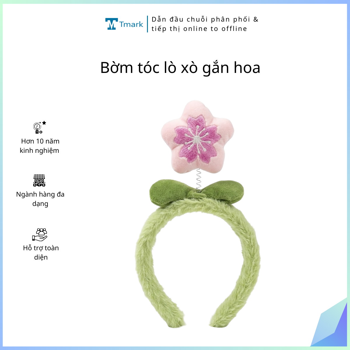 Bom-toc-lo-xo-gan-hoa-Kien-20-cai- Bờm tóc lò xò gắn hoa (Kiện 20 cái) - Ảnh 1