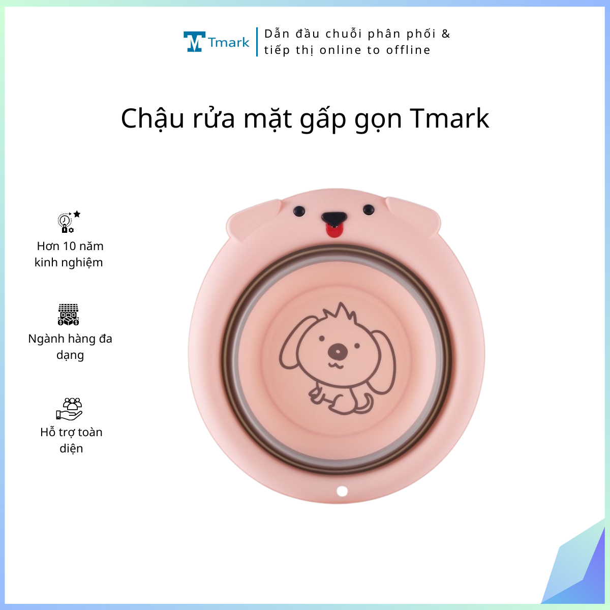 Chau-rua-mat-gap-gon-Tmark-Kien-30-cai- Chậu rửa mặt gấp gọn Tmark (Kiện 30 cái) - Ảnh 1