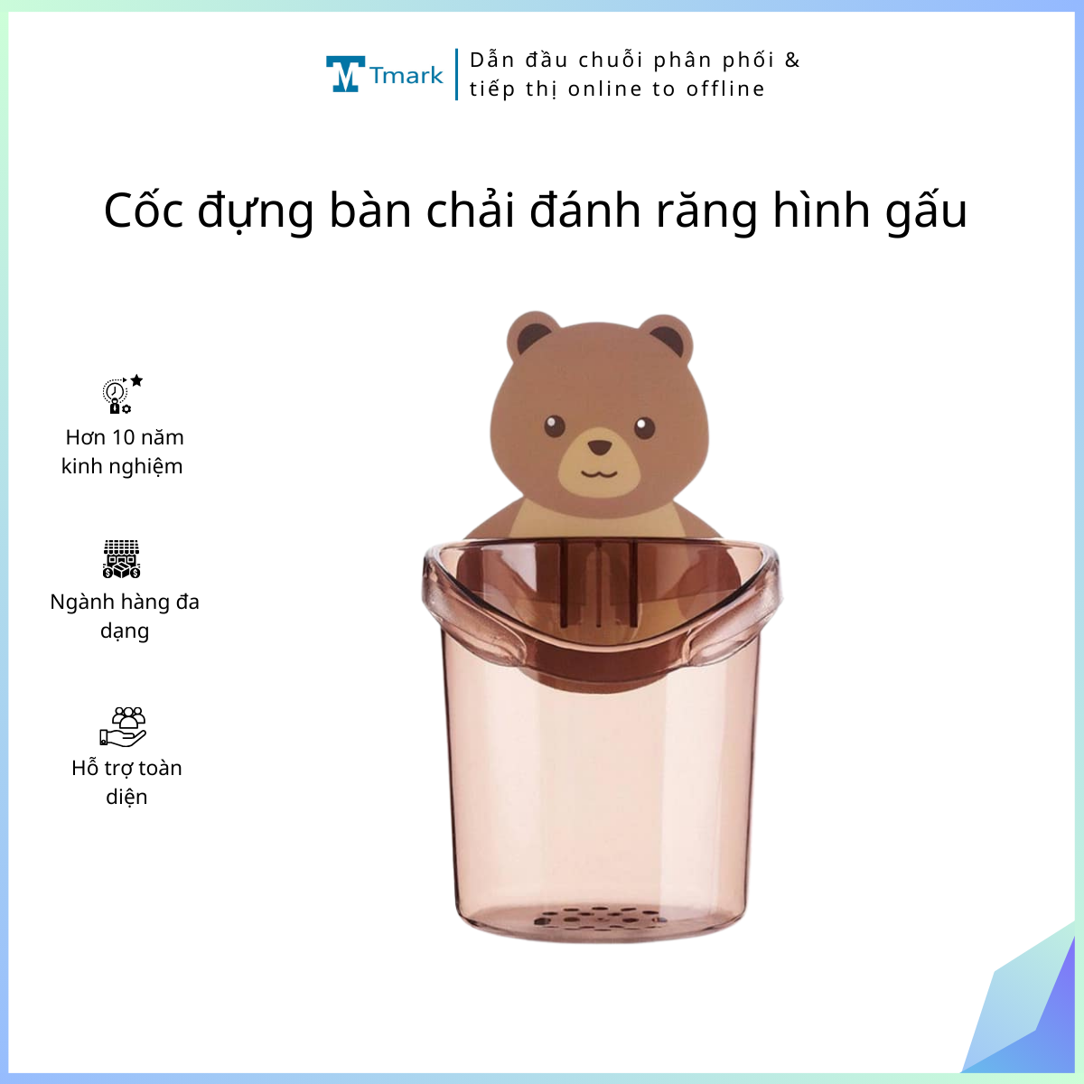 Coc-dung-ban-chai-danh-rang-hinh-gau-Tmark-Kien-720-cai-10-cai_CDBCHG Cốc đựng bàn chải đánh răng hình gấu Tmark (Kiện 720 cái) -10 cái - Ảnh 1