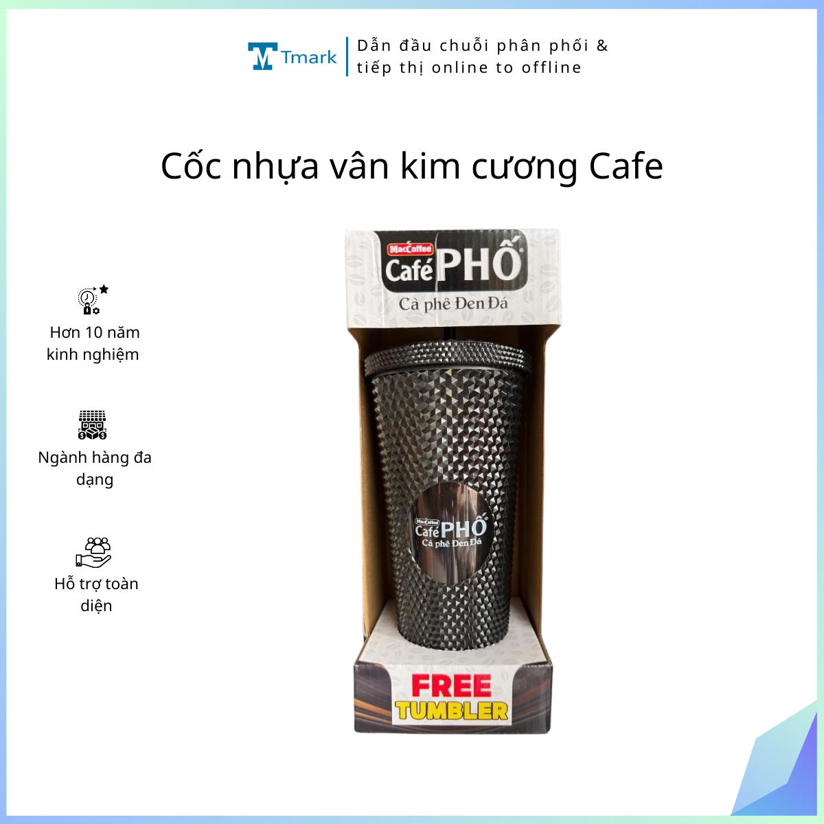 Coc-nhua-van-kim-cuong-Cafe-Kien-16-cai- Cốc nhựa vân kim cương Cafe (Kiện 16 cái) - Ảnh 1