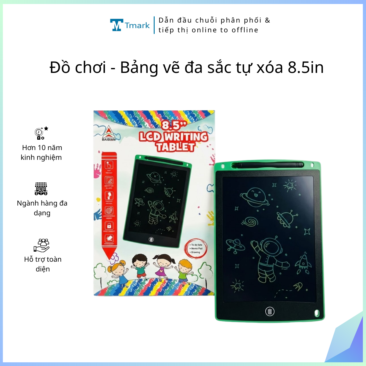 Do-choi-Bang-ve-da-sac-tu-xoa-8-5in-Kien-200-cai- Đồ chơi - Bảng vẽ đa sắc tự xóa 8.5in (Kiện 200 cái) - Ảnh 1