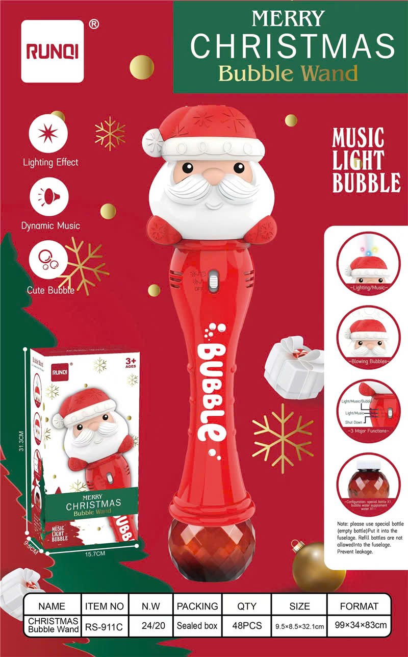 Do-choi-Gay-noel-thoi-bong-bong-Kien-32-cai-_2290323547106077092 Đồ chơi trẻ em thổi bong bóng, dùng pin (AA/1.5V), có đèn, chất liệu nhựa , model: RS-911C, không có tên thương hiệu , mới 100% - Ảnh 1