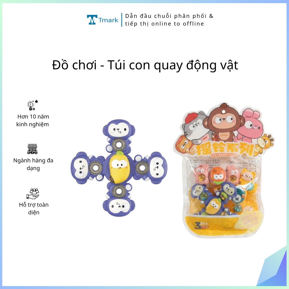 Do-choi-Tui-con-quay-dong-vat-Kien-168-cai- Đồ chơi - Túi con quay động vật (Kiện 168 cái) - Ảnh 1