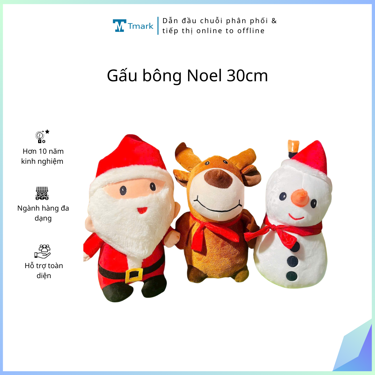 Gau-bong-Noel-30cm-Kien-100-cai- Gấu bông Noel 30cm (Kiện 100 cái) - Ảnh 1
