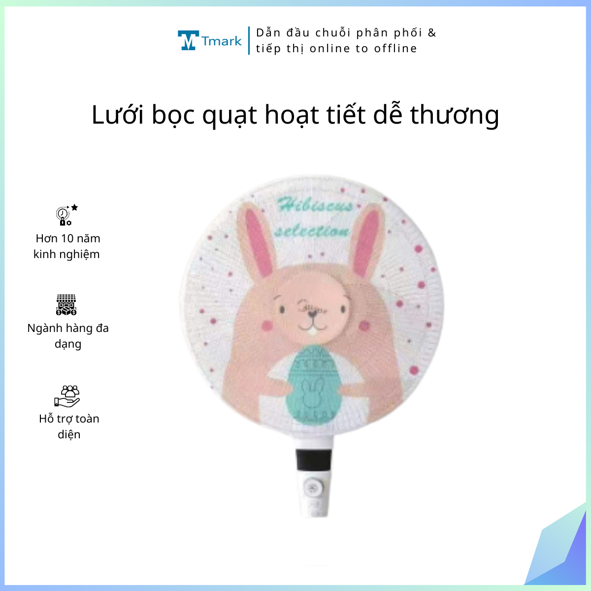 Luoi-boc-quat-hoat-tiet-de-thuon-Tmark-Kien-1000-cai- Lưới bọc quạt hoạt tiết dễ thườn Tmark (Kiện 1000 cái) - Ảnh 1