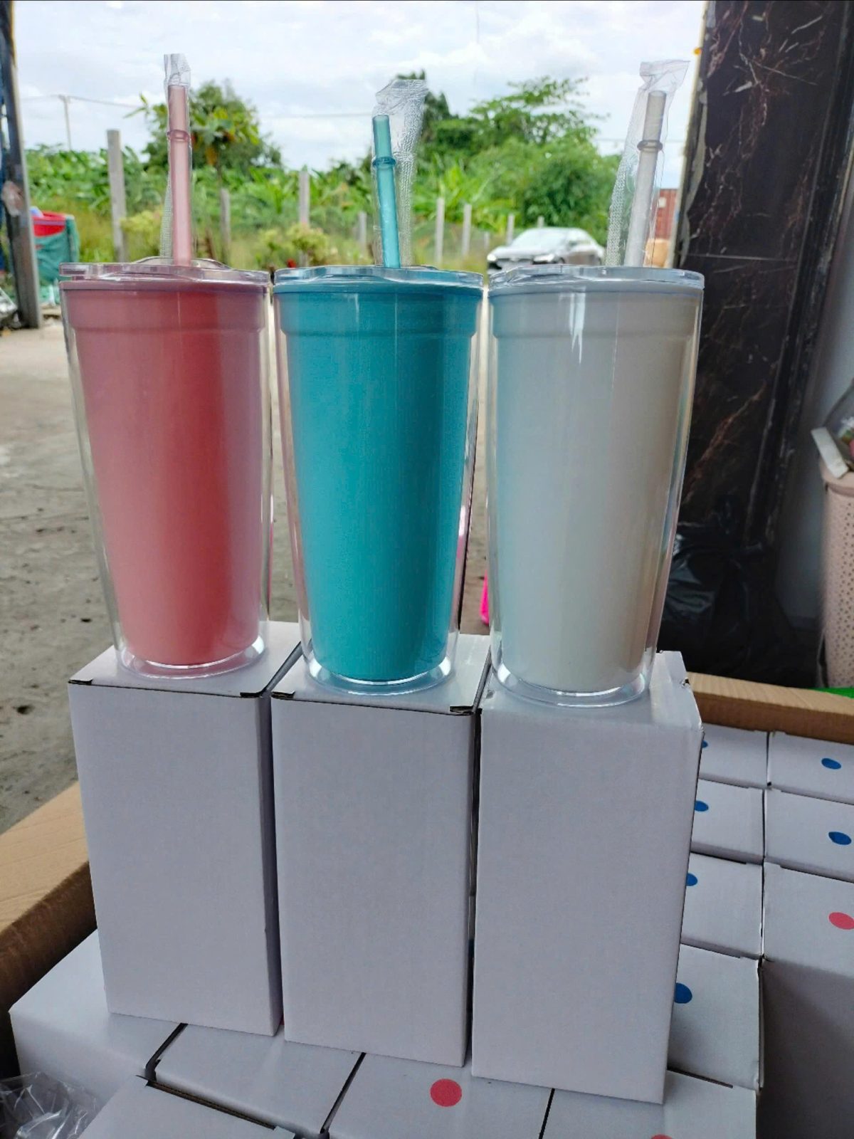 Ly nhựa nước ống hút 720ml (Kiện 60 cái) - Ảnh 2