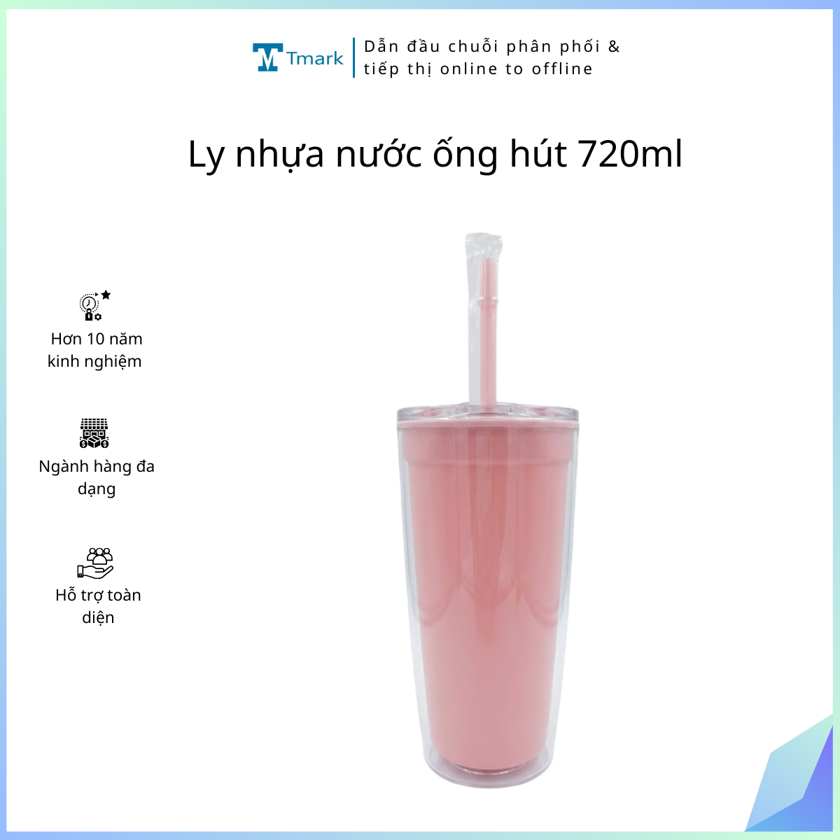 Ly-nhua-nuoc-ong-hut-720ml-Kien-60-cai- Ly nhựa nước ống hút 720ml (Kiện 60 cái) - Ảnh 1