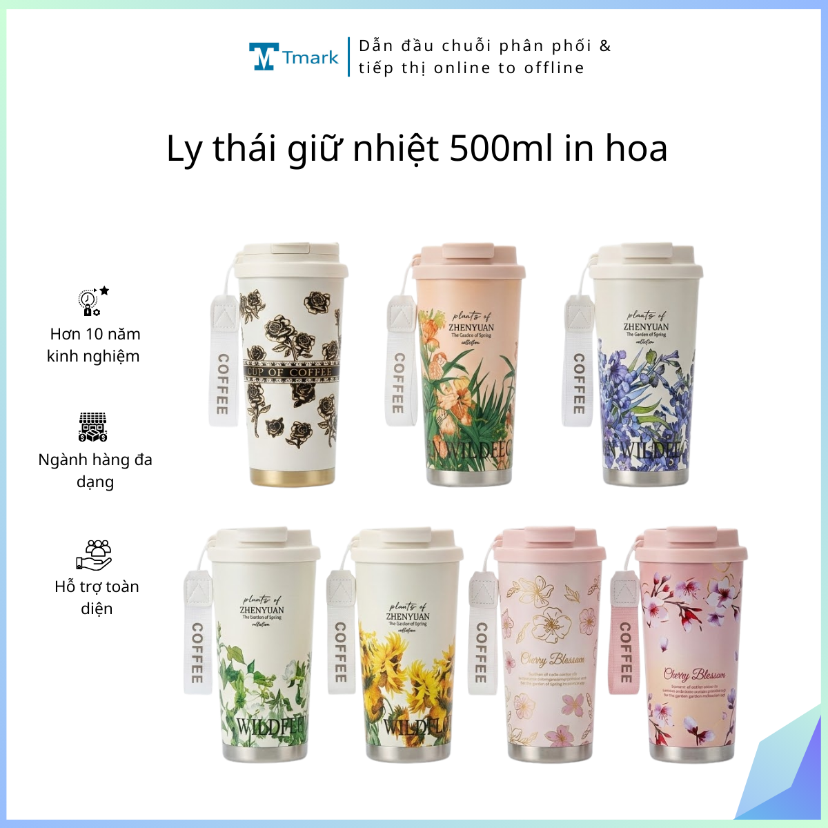 Ly-thai-giu-nhiet-500ml-in-hoa-Kien-60-cai- Ly thái giữ nhiệt 500ml in hoa (Kiện 60 cái) - Ảnh 1