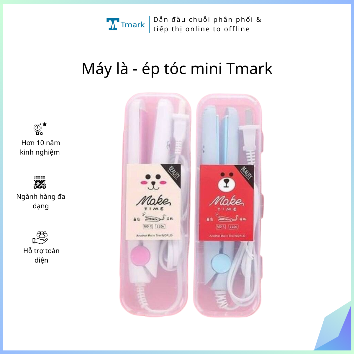 May-la-ep-toc-mini-Tmark-Kien-120-cai- Máy là- ép tóc mini Tmark (Kiện 120 cái) - Ảnh 1