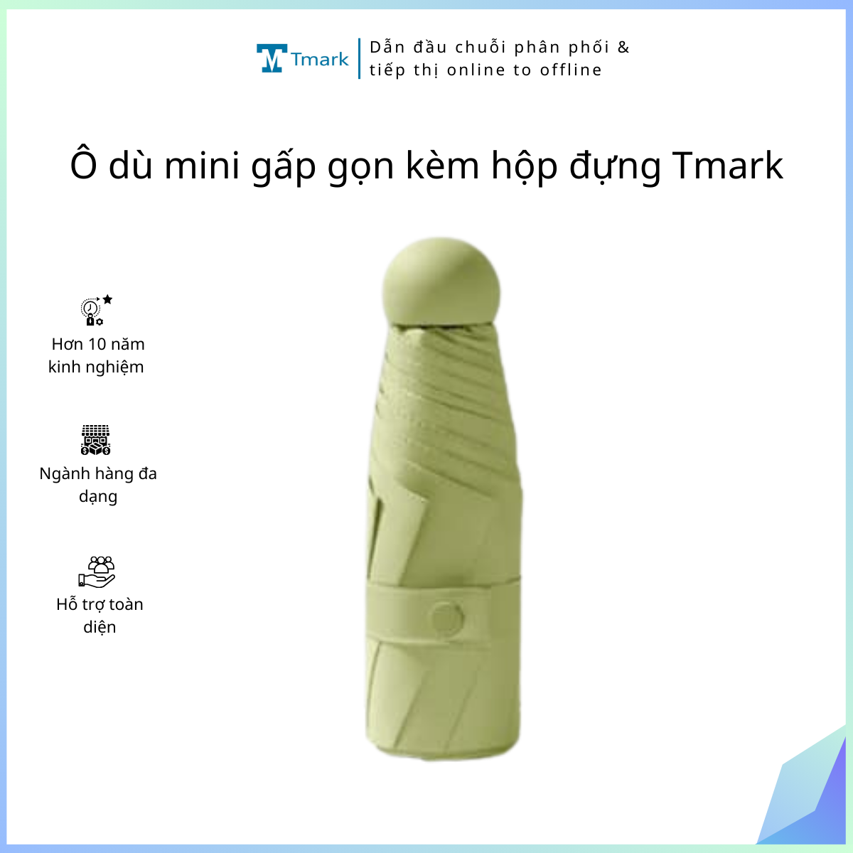 O-du-mini-gap-gon-kem-hop-dung-Tmark-Kien-60-cai- Ô dù mini gấp gọn kèm hộp đựng Tmark (Kiện 60 cái) - Ảnh 1