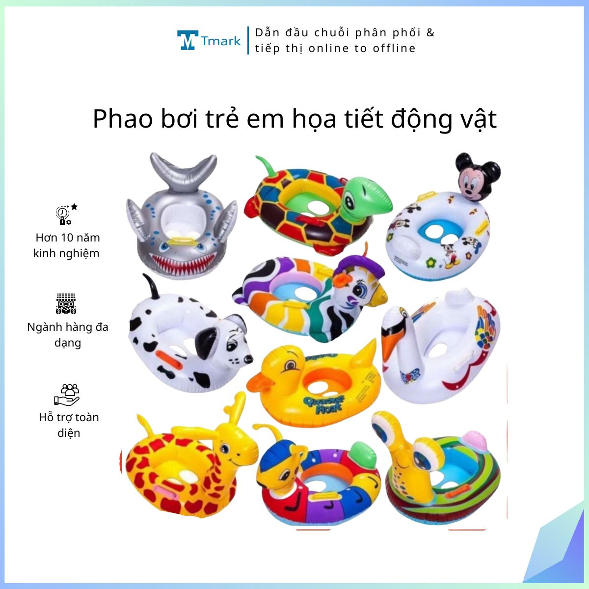 Phao-boi-tre-em-hoa-tiet-dong-vat-Kien-180-cai- Phao bơi trẻ em họa tiết động vật (Kiện 180 cái) - Ảnh 1