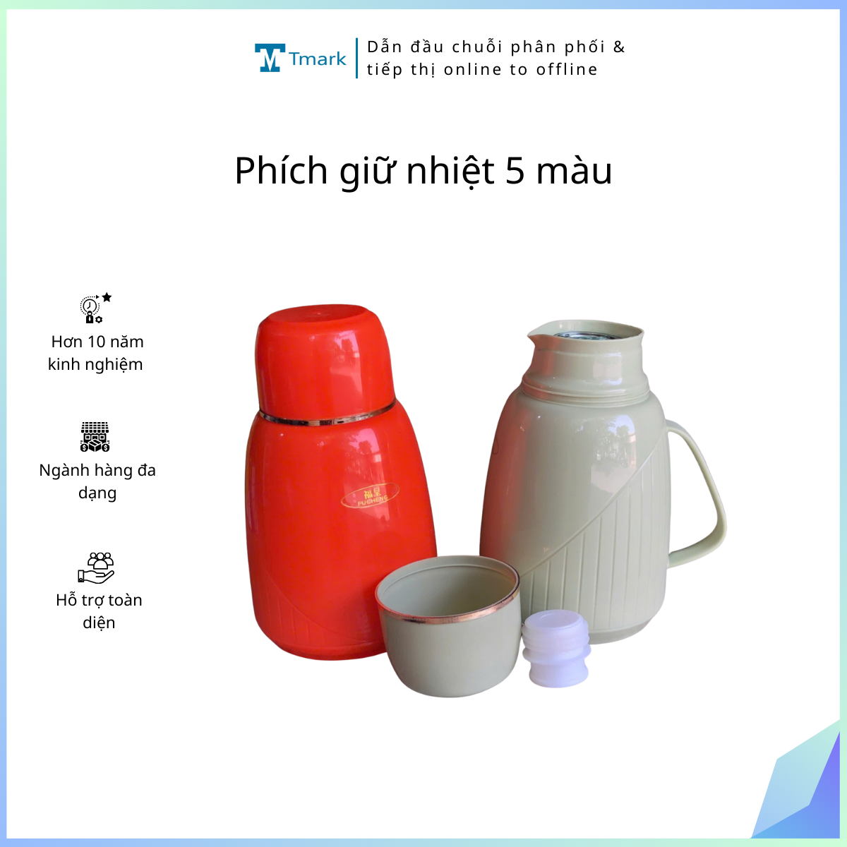 Phich-giu-nhiet-5-mau-Kien-30-cai- Phích giữ nhiệt 5 màu ( Kiện 30 cái) - Ảnh 1