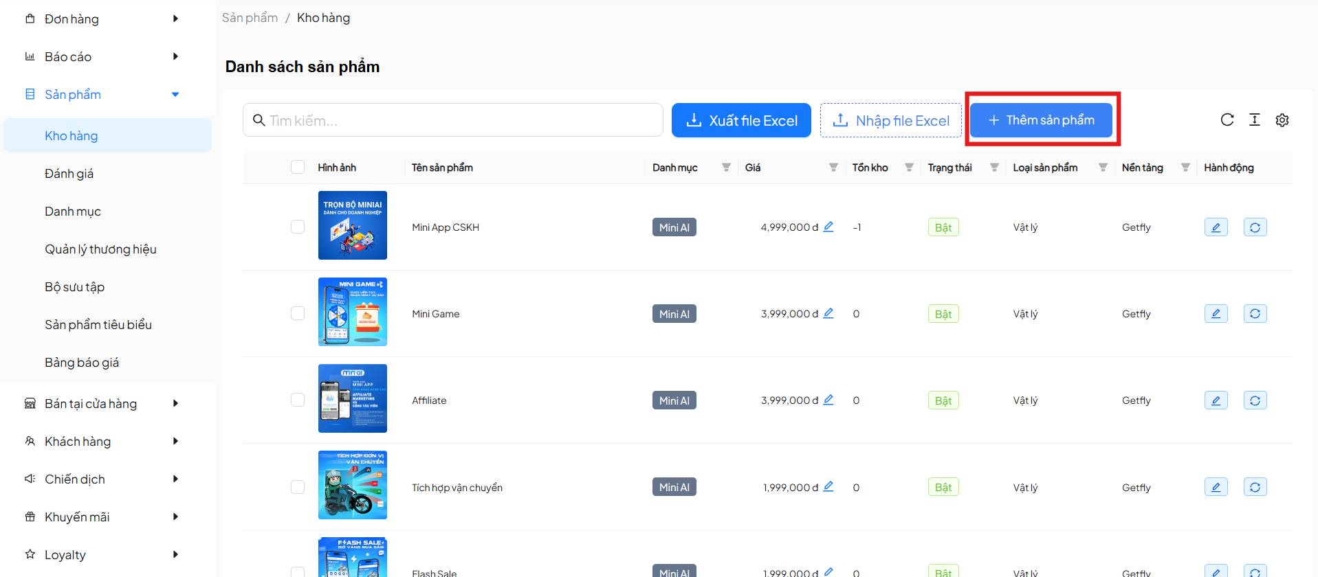 sử dụng mini app