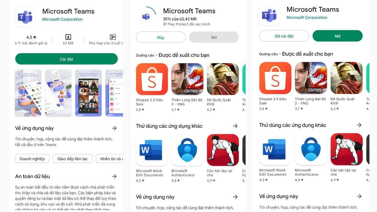 sử dụng microsoft team