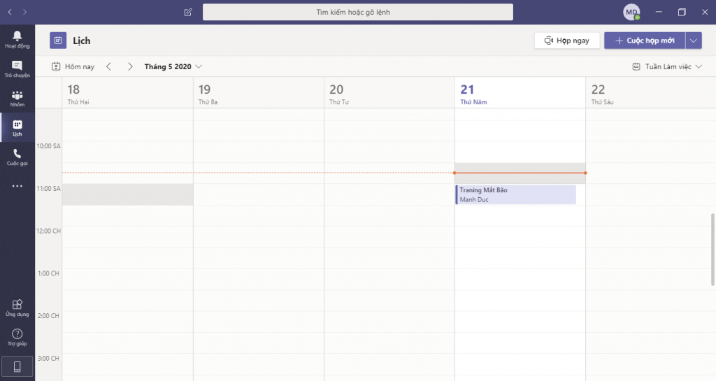 sử dụng microsoft teams 