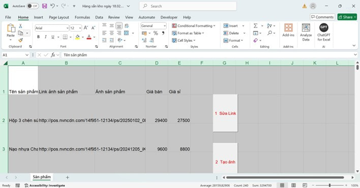 tạo file báo giá