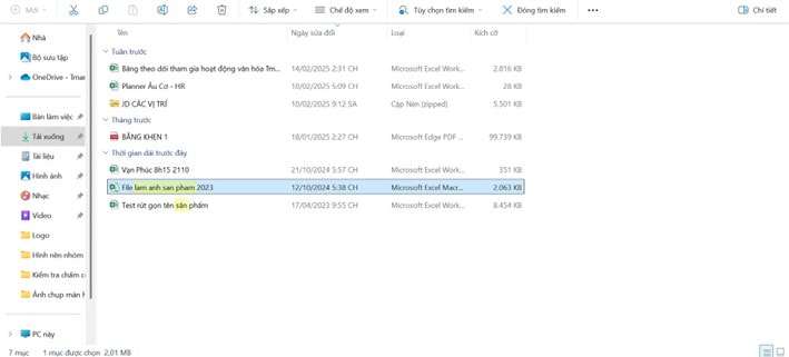 tạo file báo giá