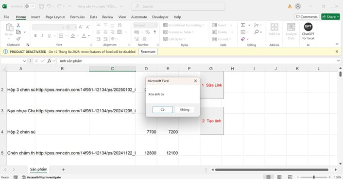 tạo file báo giá