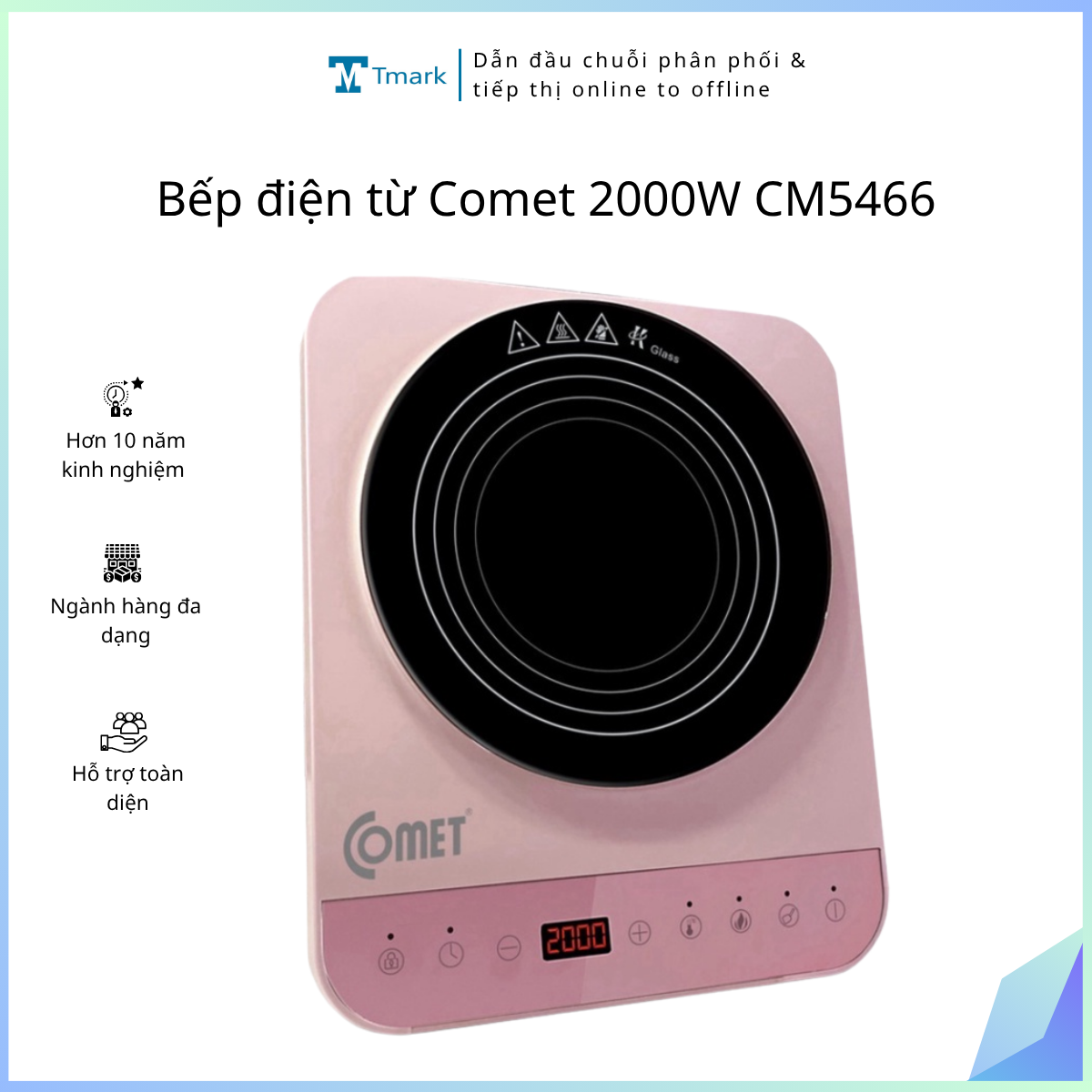 Bep-dien-tu-Comet-2000W-CM5466-Kien-4-cai- Bếp điện từ Comet 2000W CM5466 (Kiện 4 cái) - Ảnh 1