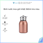 Bình nước inox giữ nhiệt 360ml mix màu (Kiện 60 cái)